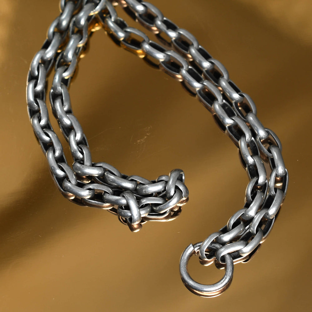Antique European Silver Long Guard Chain