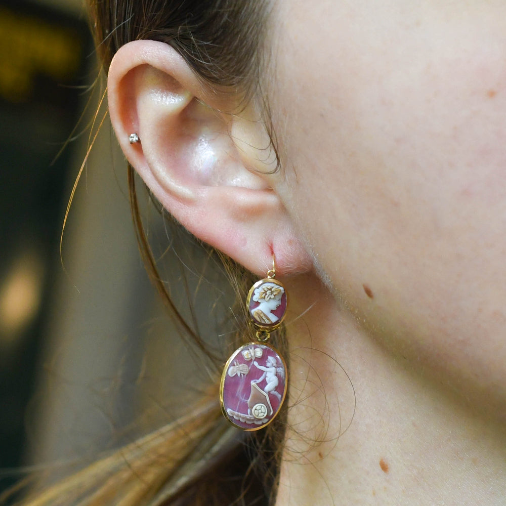 Georgian Gold Cupid & Psyche Cameo Suite