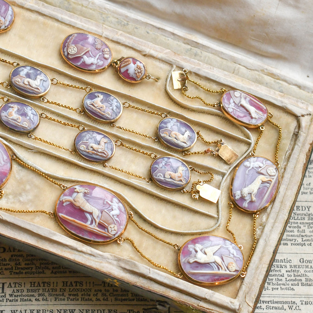 Georgian Gold Cupid & Psyche Cameo Suite