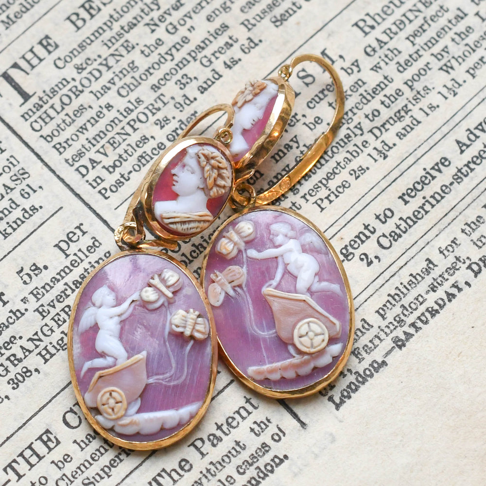 Georgian Gold Cupid & Psyche Cameo Suite