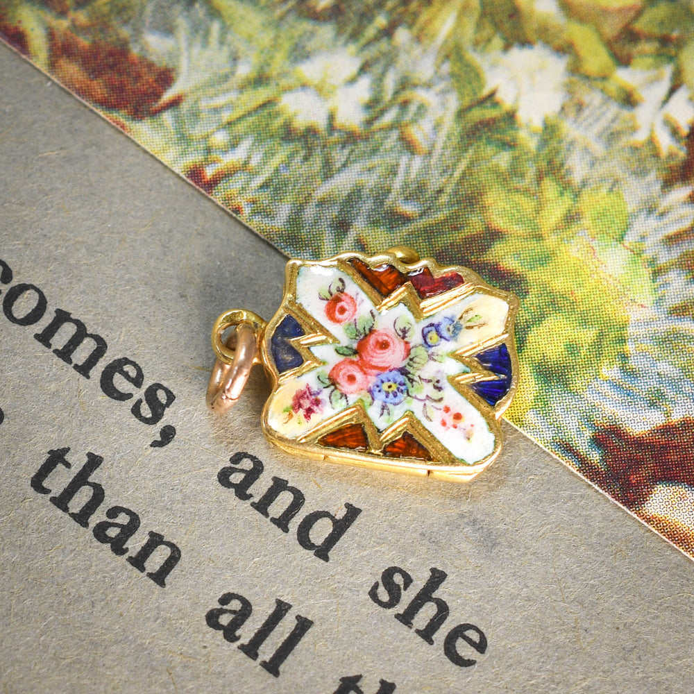 Georgian Enamelled Miniature Purse Locket Charm