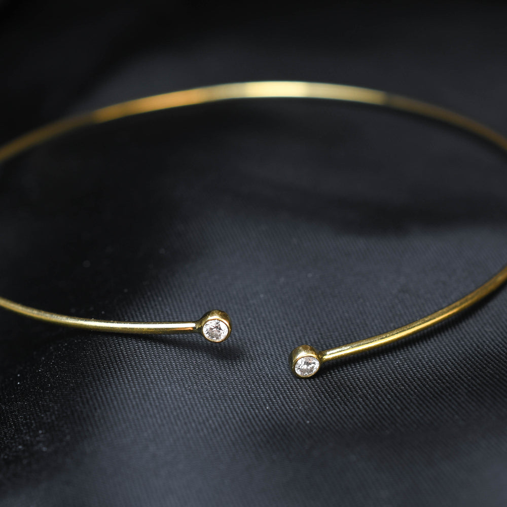 Tiffany & Co 18k Gold Diamond Torque Bangle