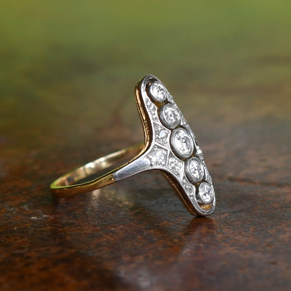 Edwardian Diamond Openwork Cluster Ring