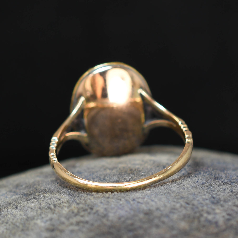 Georgian Rose Cut Diamond, Emerald & Ruby Target Cluster Ring