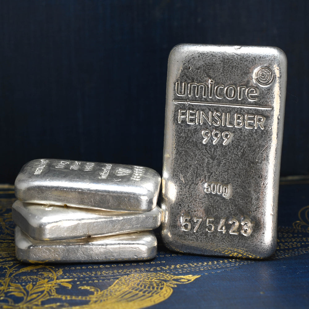 Vintage 800g Silver Investment Bars