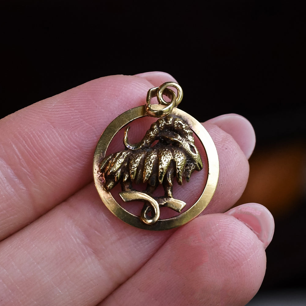 1920's Gold Aries Pendant