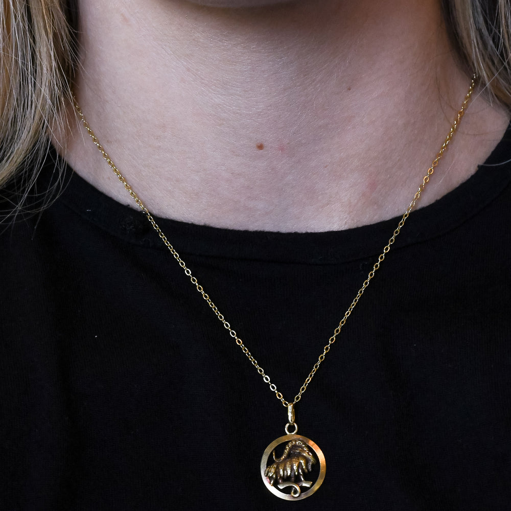 1920's Gold Aries Pendant