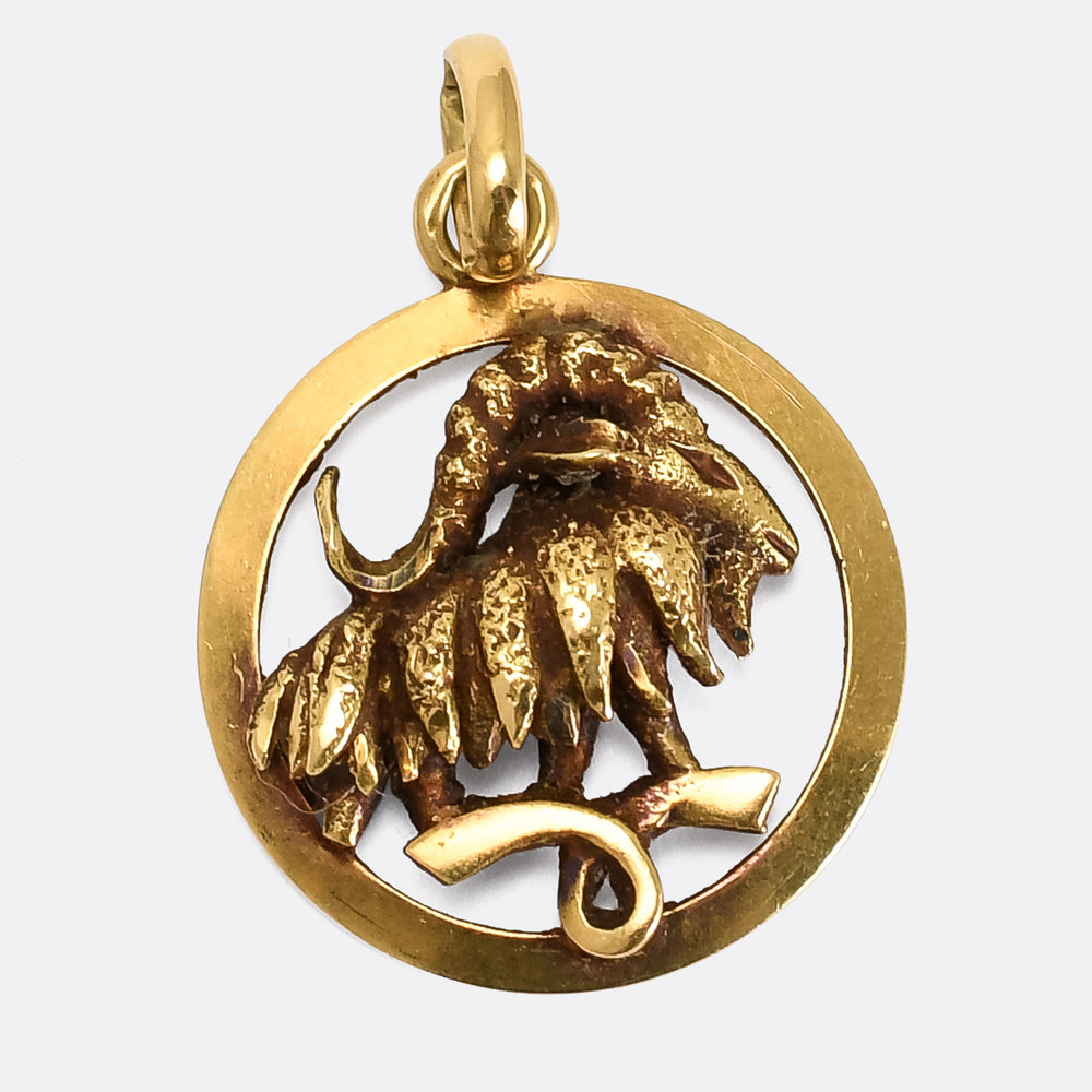 1920's Gold Aries Pendant
