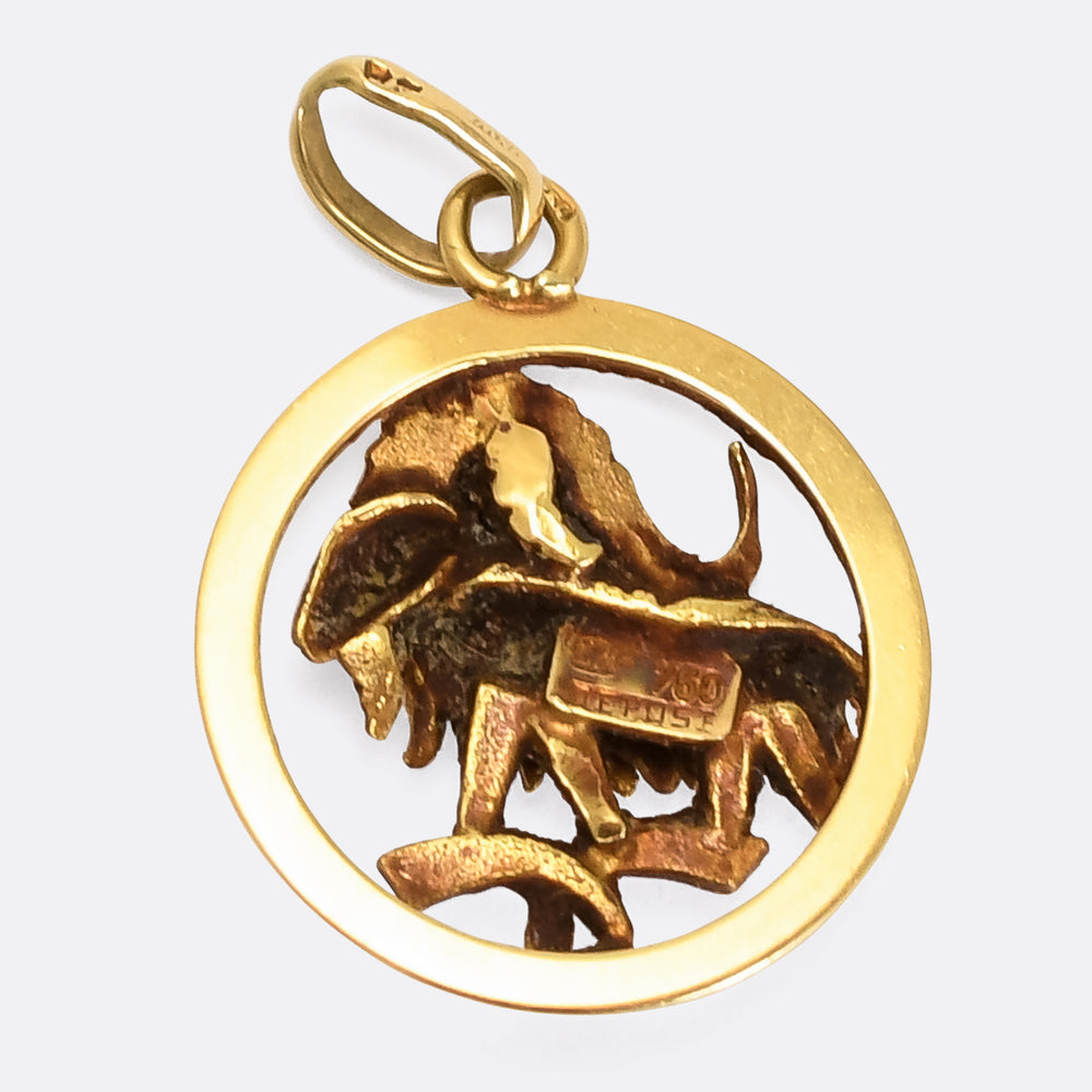 1920's Gold Aries Pendant