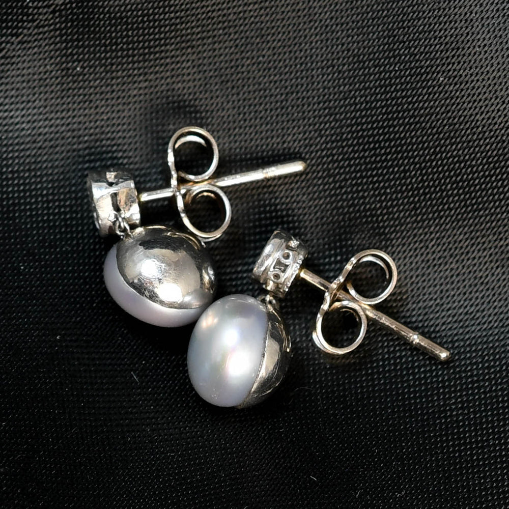 Edwardian Natural Pearl & Diamond Earrings