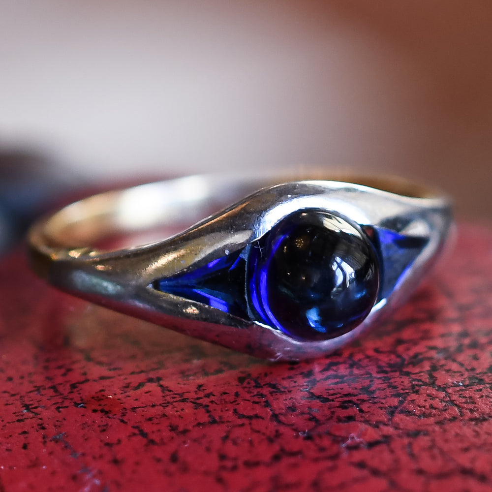 Edwardian French Sapphire Sugarloaf Ring