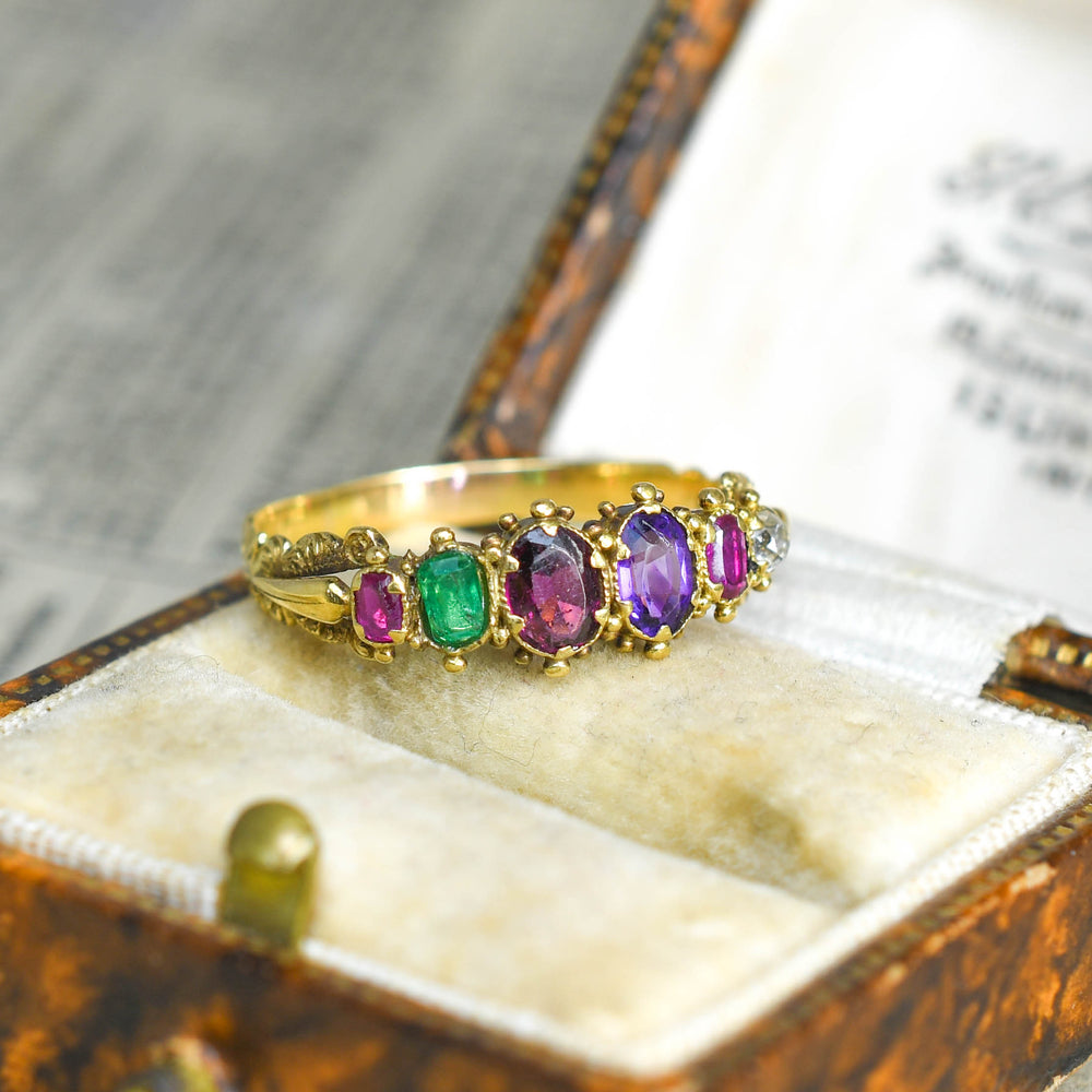 Georgian REGARD Acrostic Ring