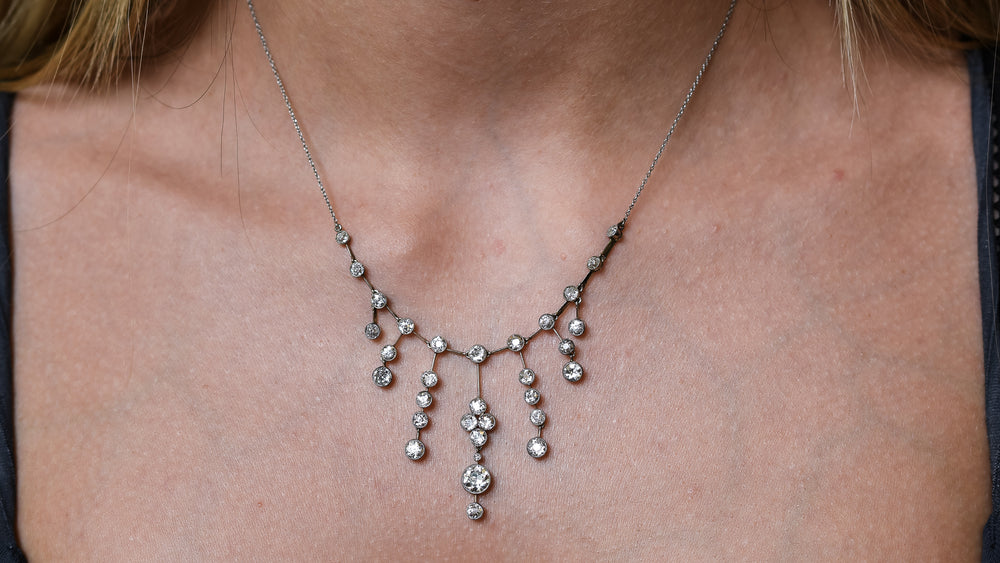 Edwardian Diamond Swag Necklace