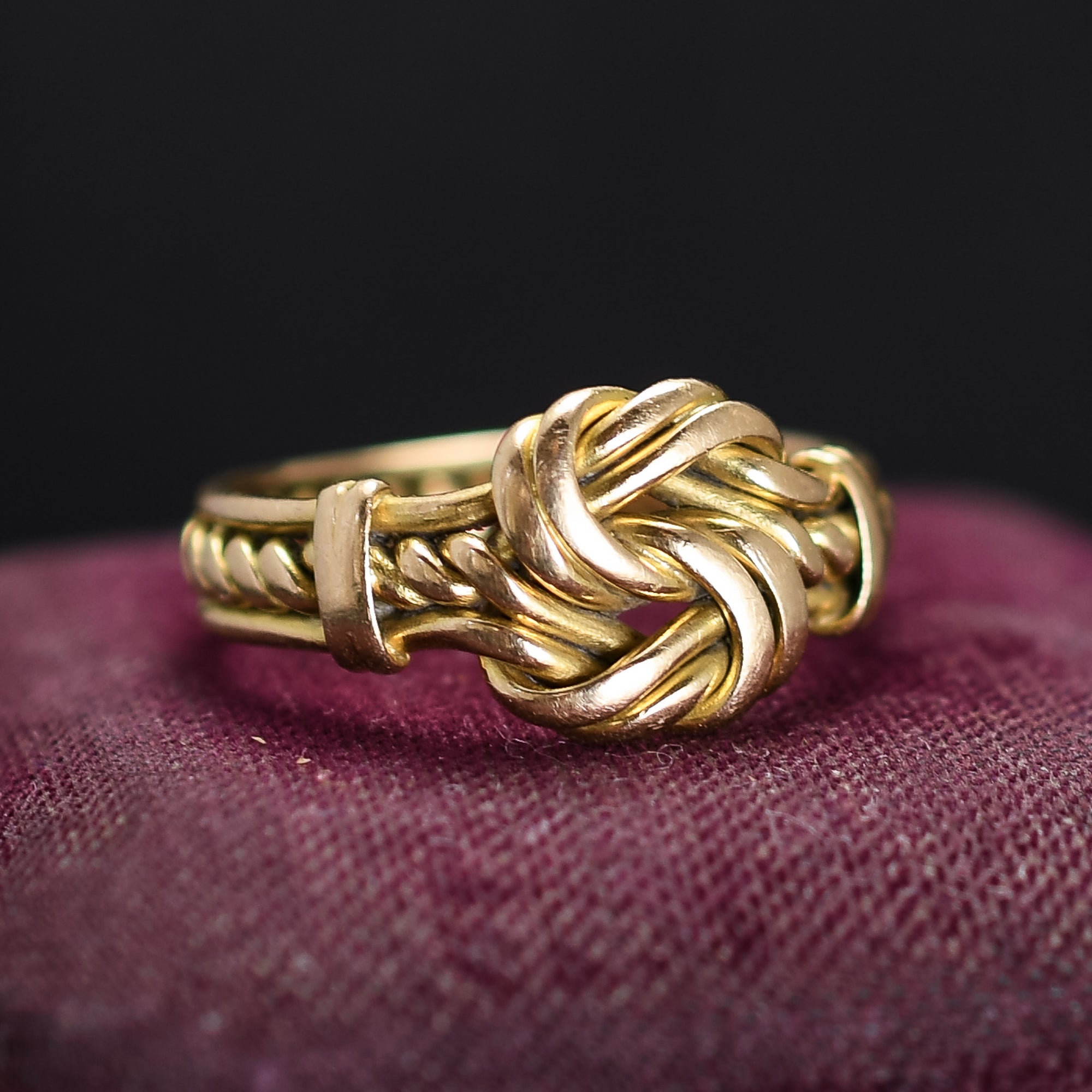 Victorian Braided Love Knot Ring Butter Lane Antiques