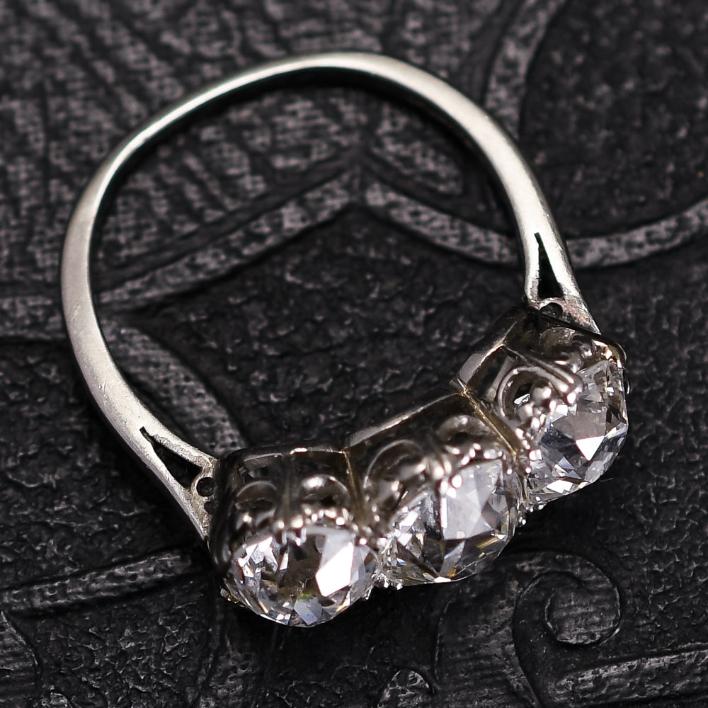 Edwardian Diamond Trilogy Engagement Ring