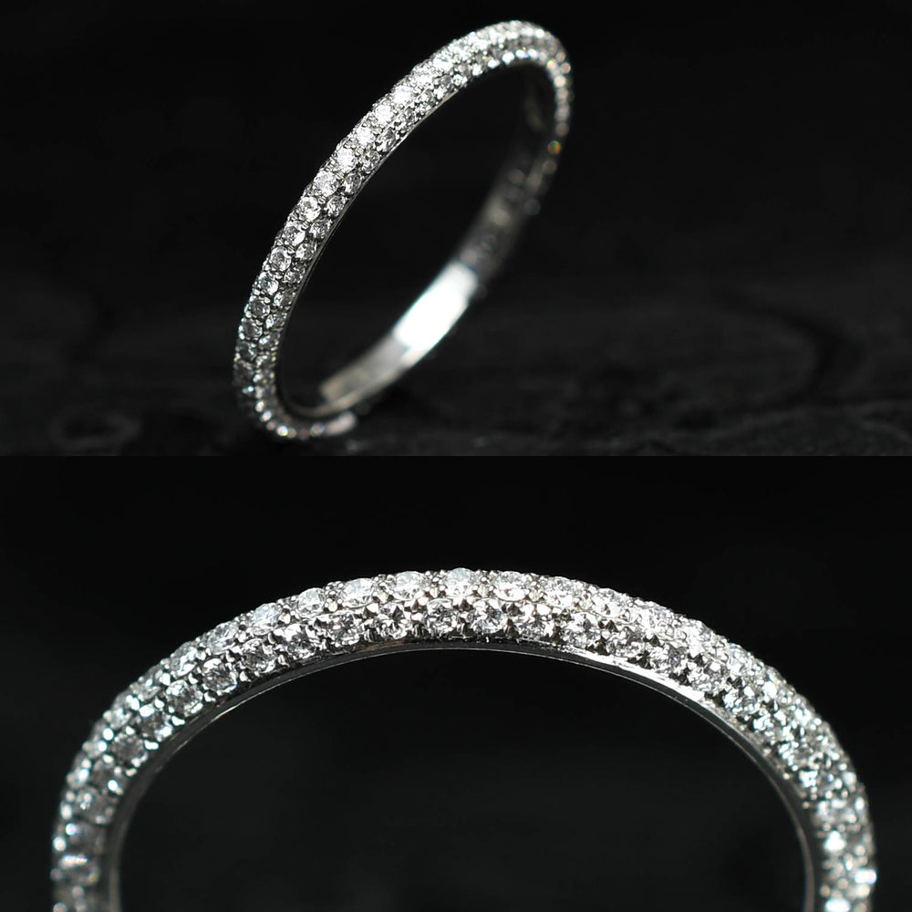Contemporary Triple Row Diamond Eternity Ring