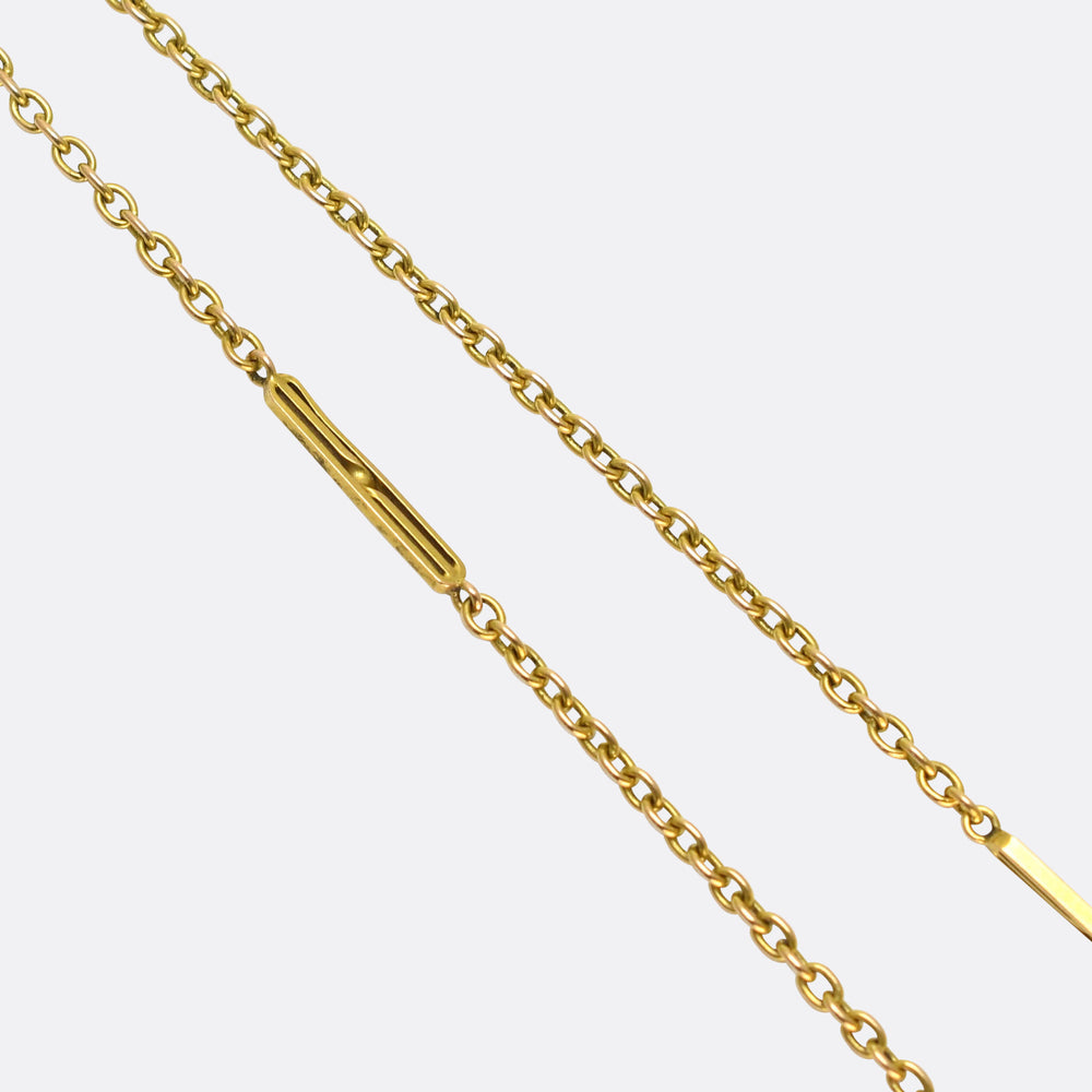 Antique 15k Gold Fancy Link Chain