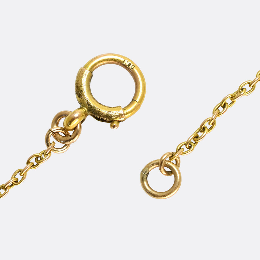 Antique 15k Gold Fancy Link Chain