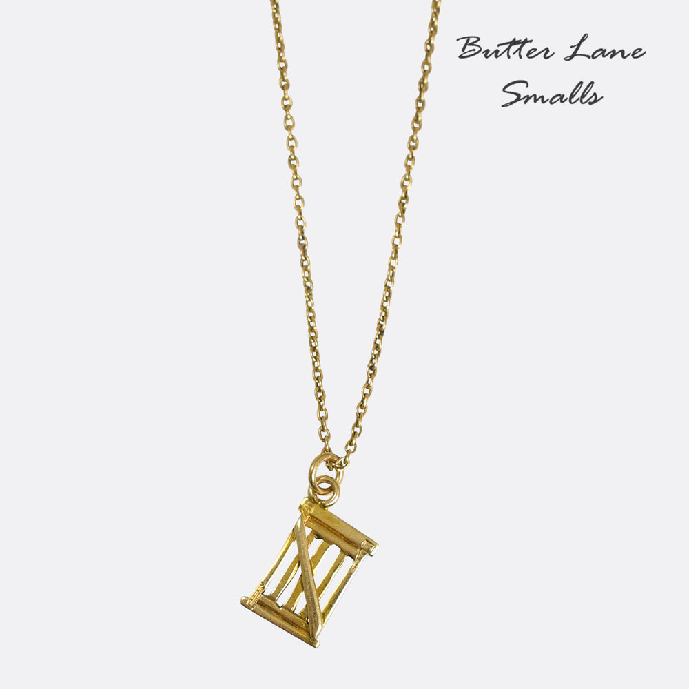 Antique Gold Angel Number 6 Charm
