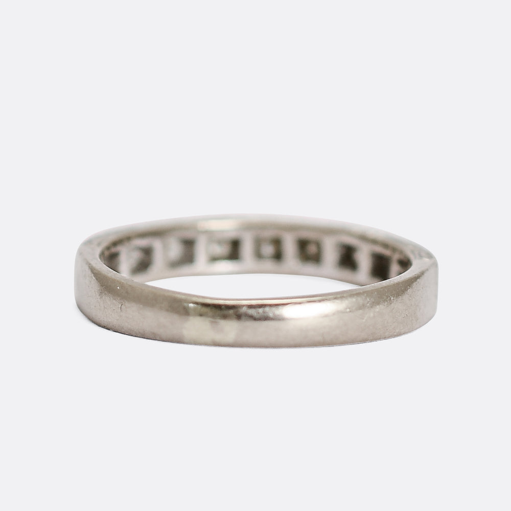 Art Deco Diamond Half Eternity Ring