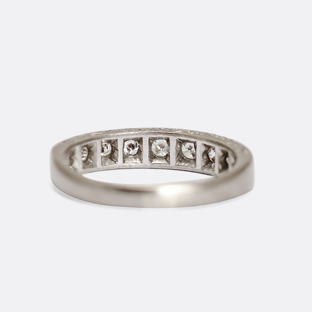Art Deco Diamond Half Eternity Ring