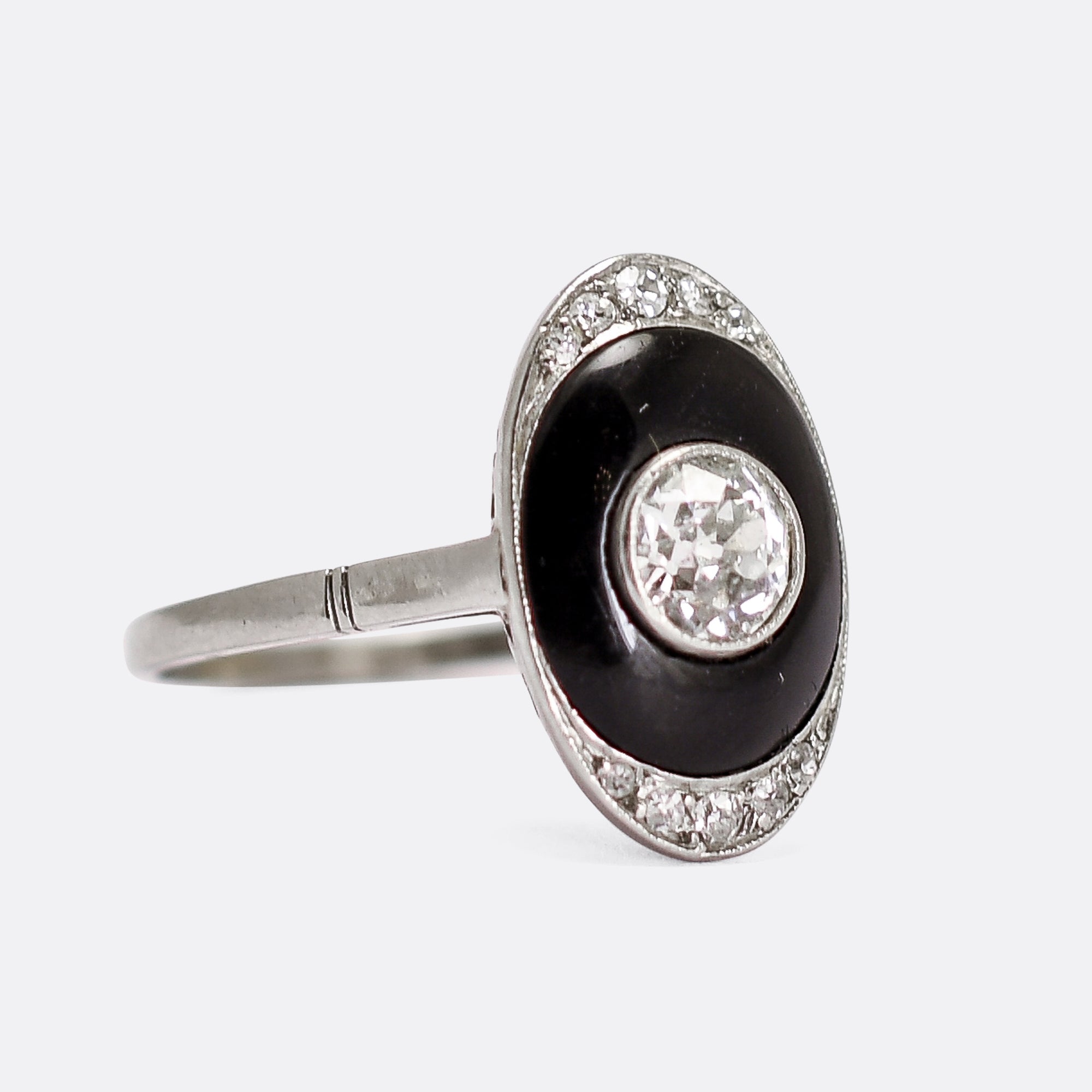 Art Deco Onyx Diamond Ring Butter Lane Antiques