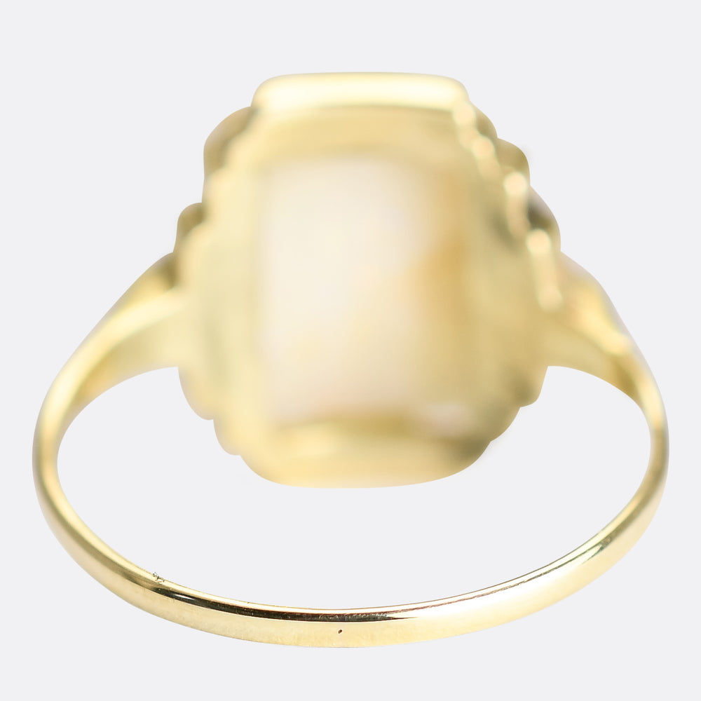 Art Deco Opal Solitaire Ring