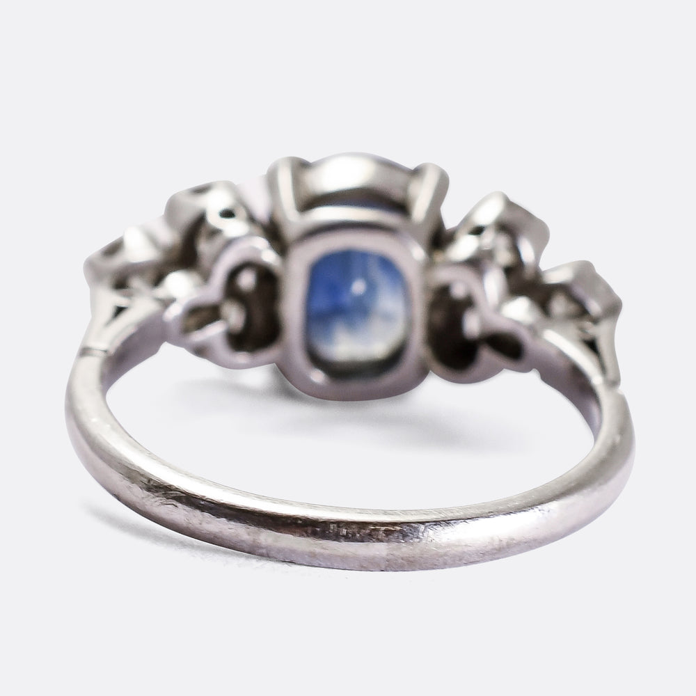 Art Deco Sapphire & Diamond Cocktail Ring