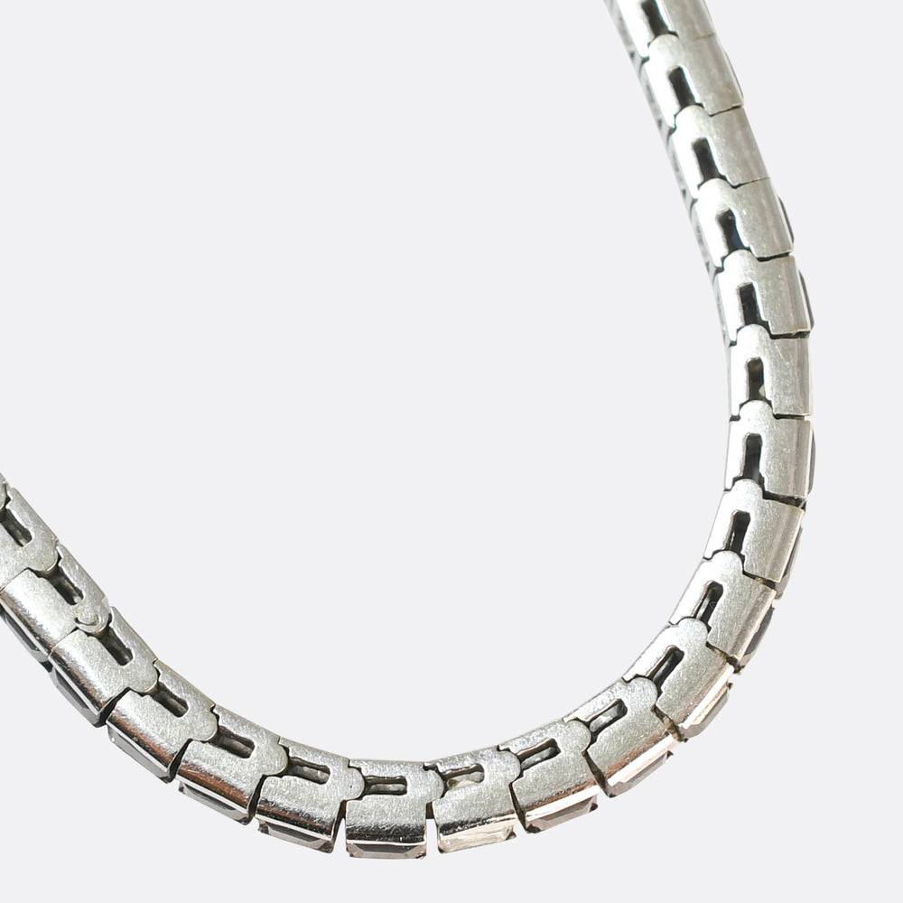 Art Deco Sapphire & Diamond Line Bracelet