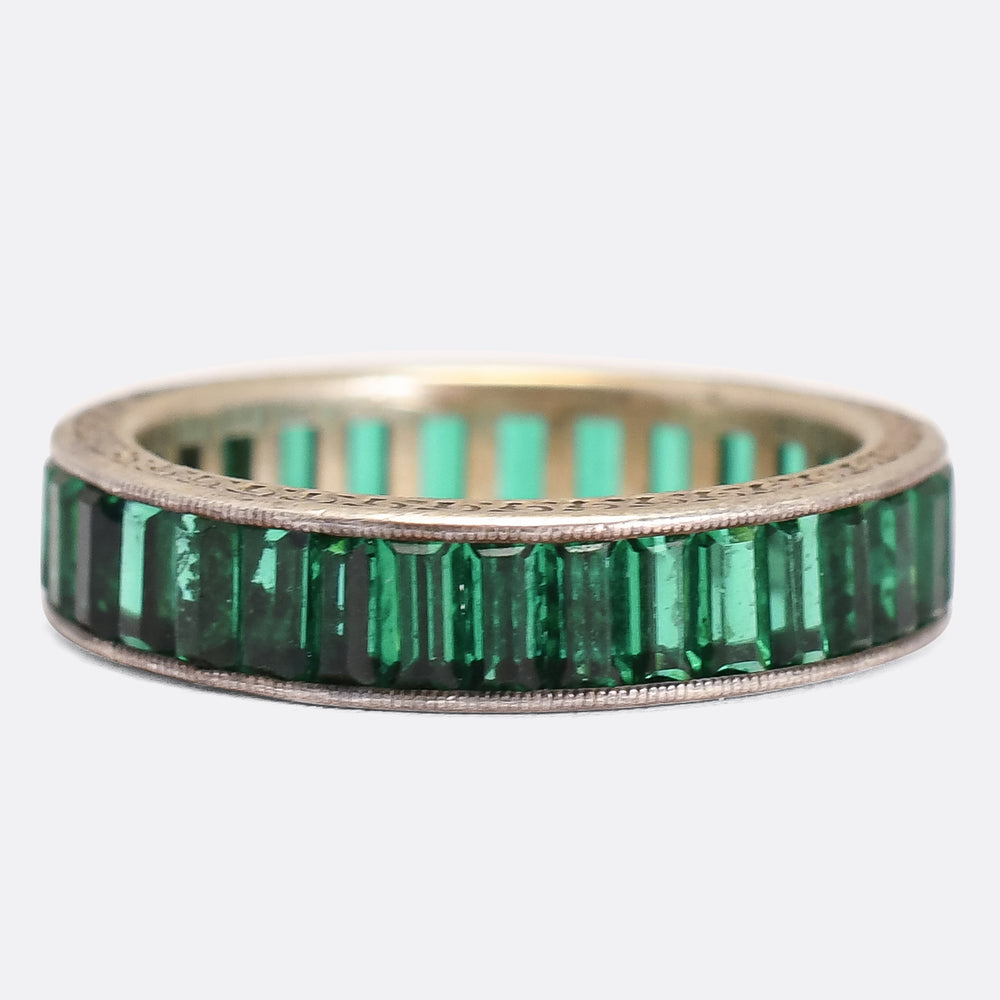 Art Deco 'Emerald' Paste Eternity Ring