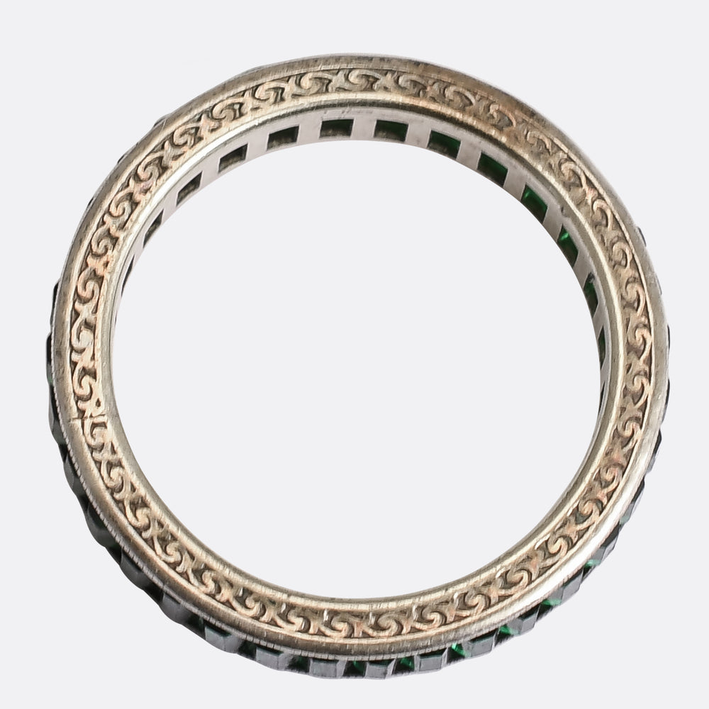 Art Deco 'Emerald' Paste Eternity Ring