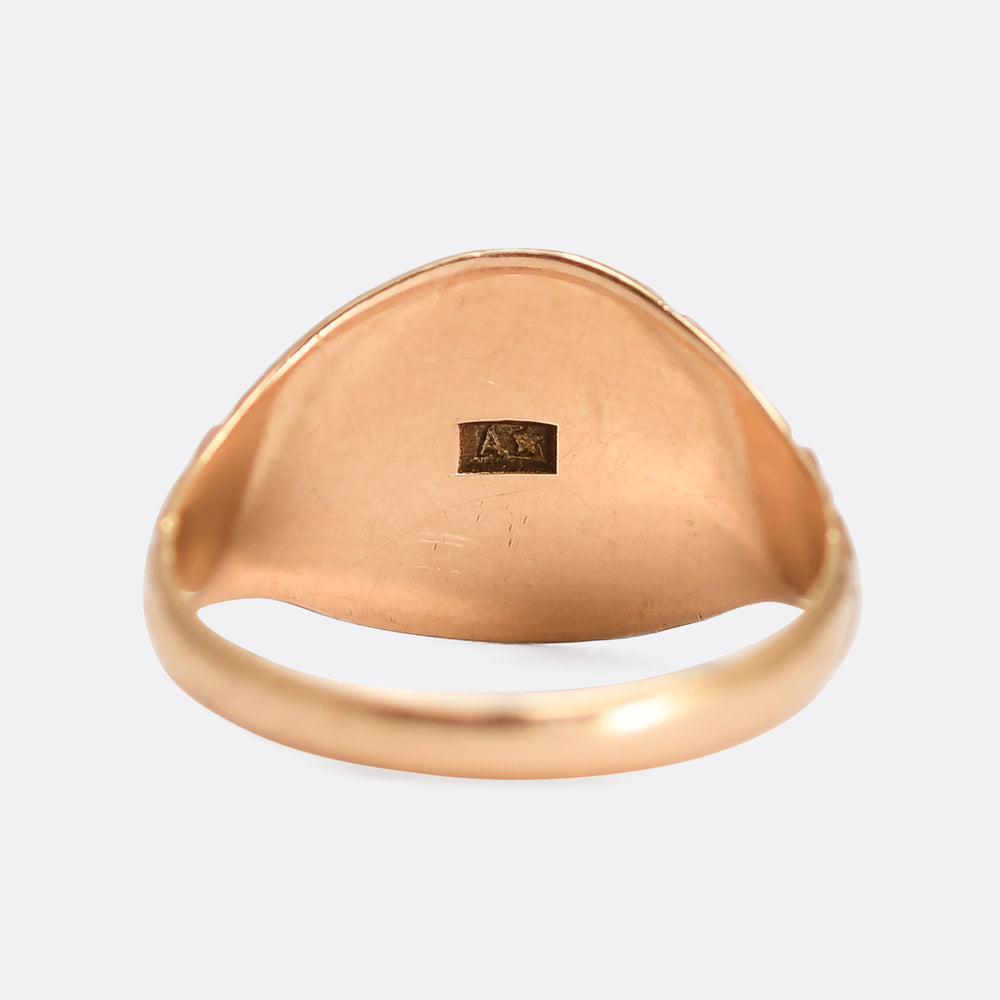 Art Nouveau Allsopp Bros. 14k Gold Signet Ring