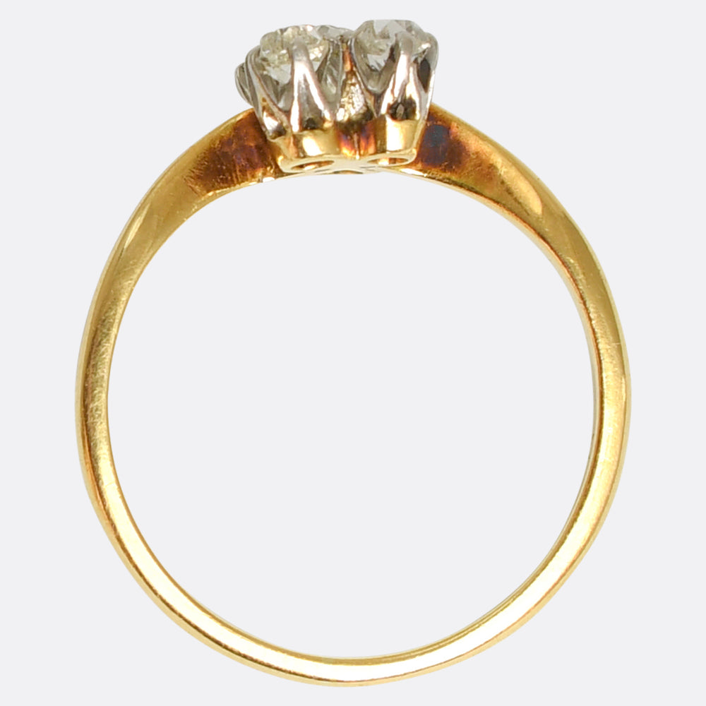 Art Nouveau Diamond Three-Stone Ring