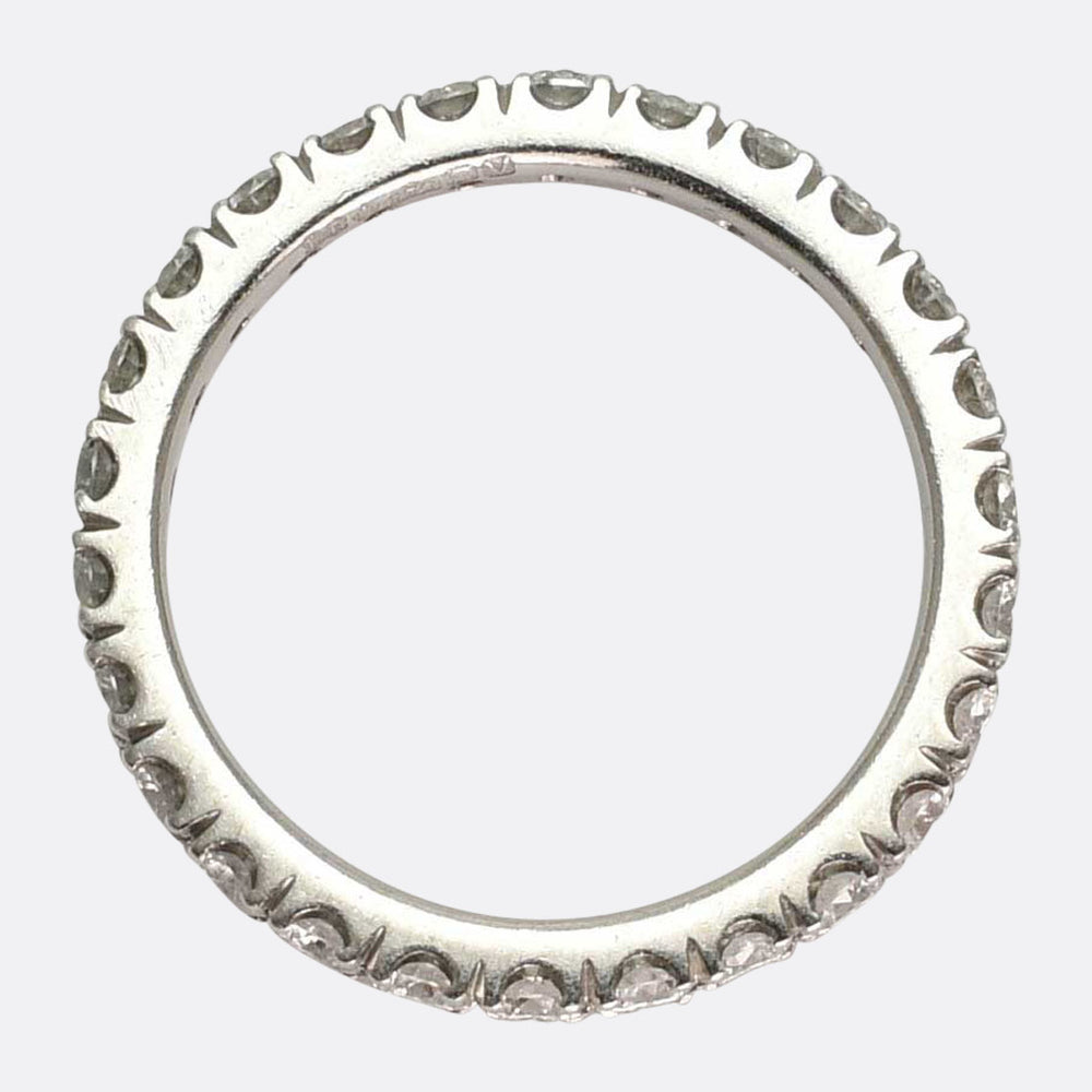 Contemporary Diamond Platinum Eternity Ring