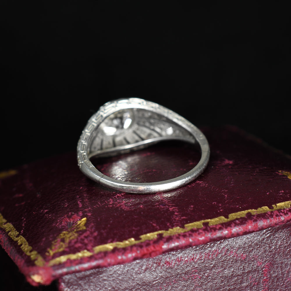 Art Deco Diamond Bombé Cluster Ring