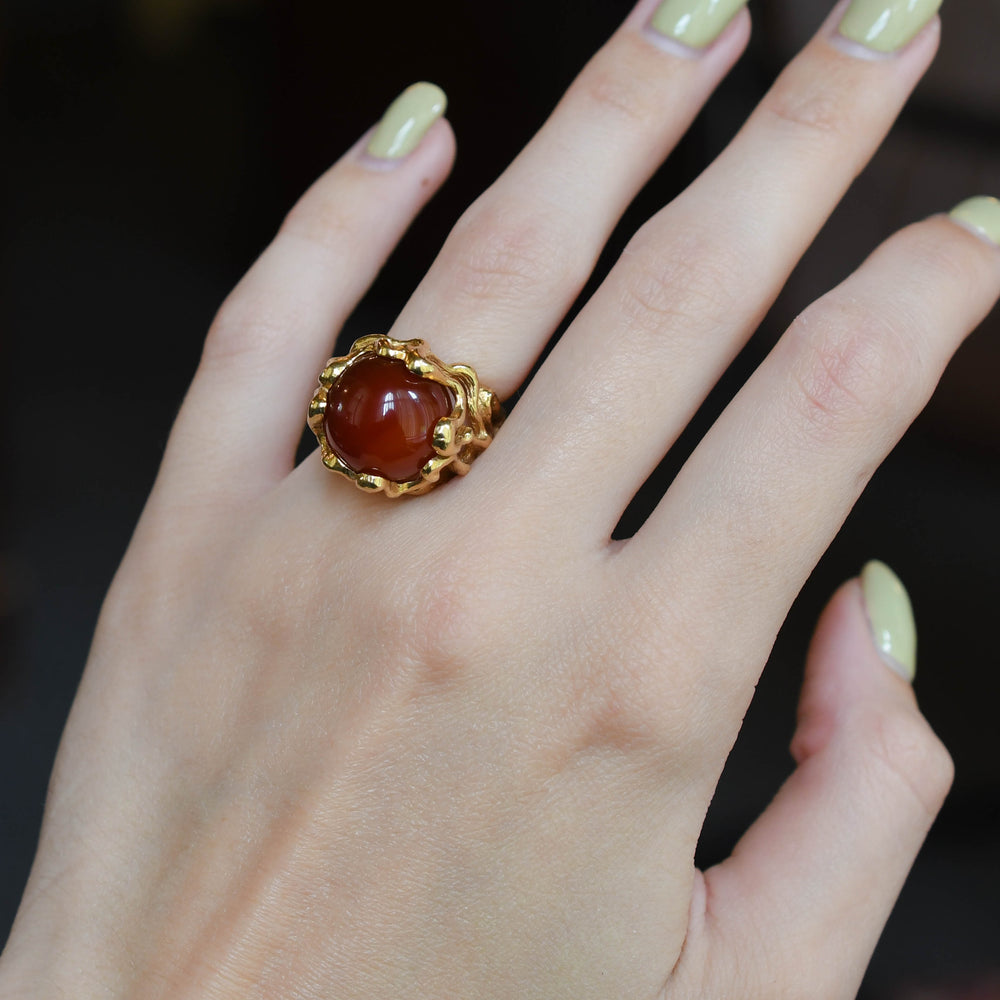 Vintage Interchangeable Bead Cocktail Ring by Gilbert Albert