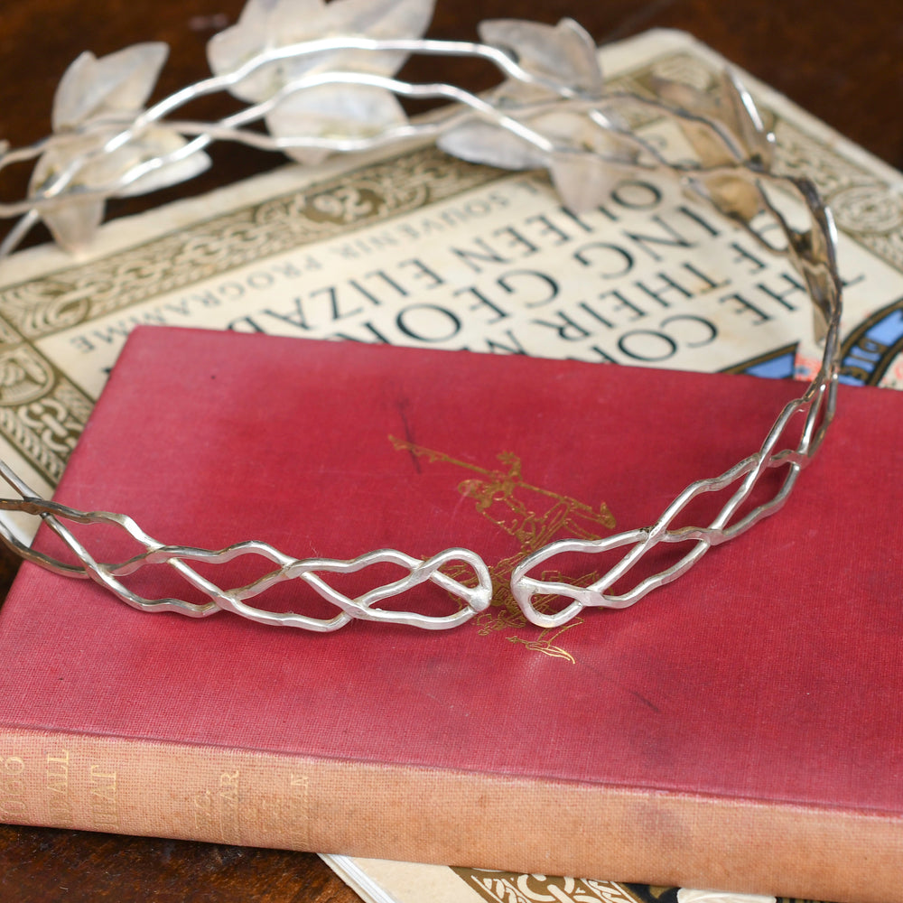 Art Nouveau Silver Ivy Leaf Tiara