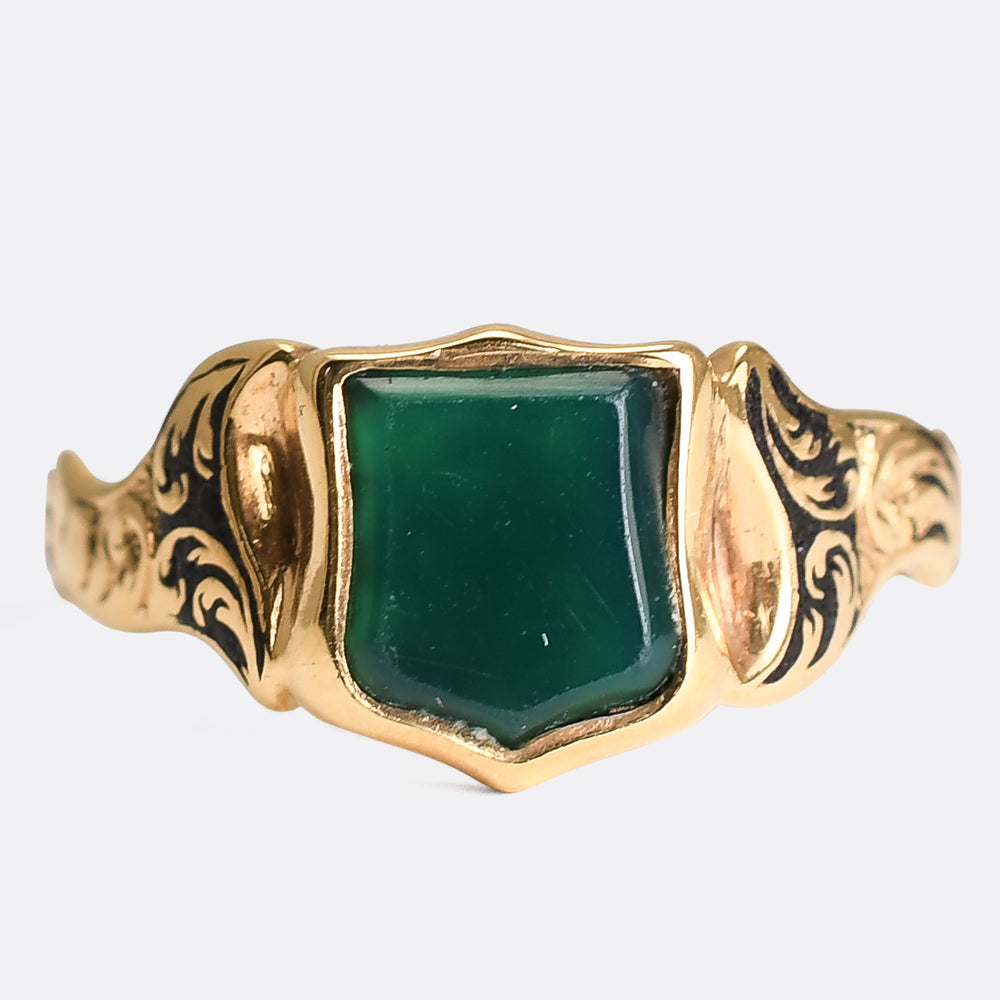 Early Victorian Chalcedony Memorial Signet Ring