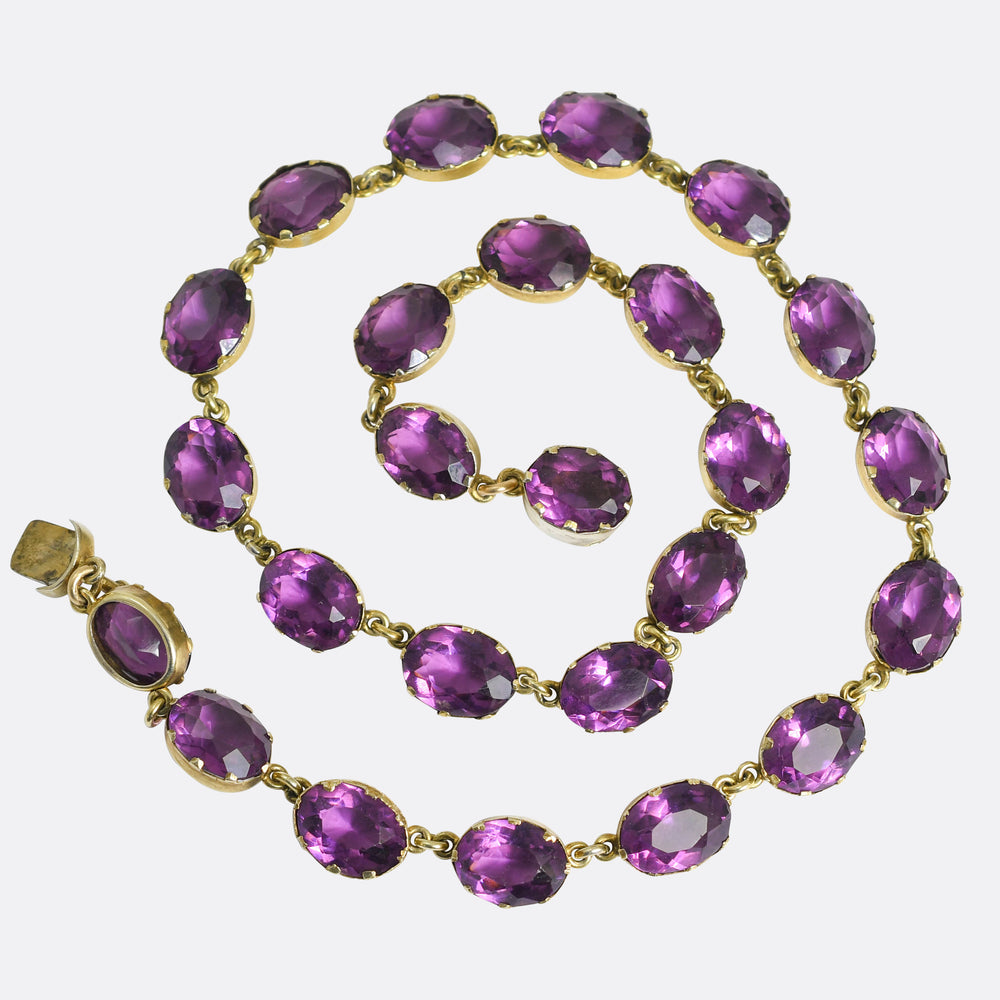 Edwardian Amethyst Rivière Necklace