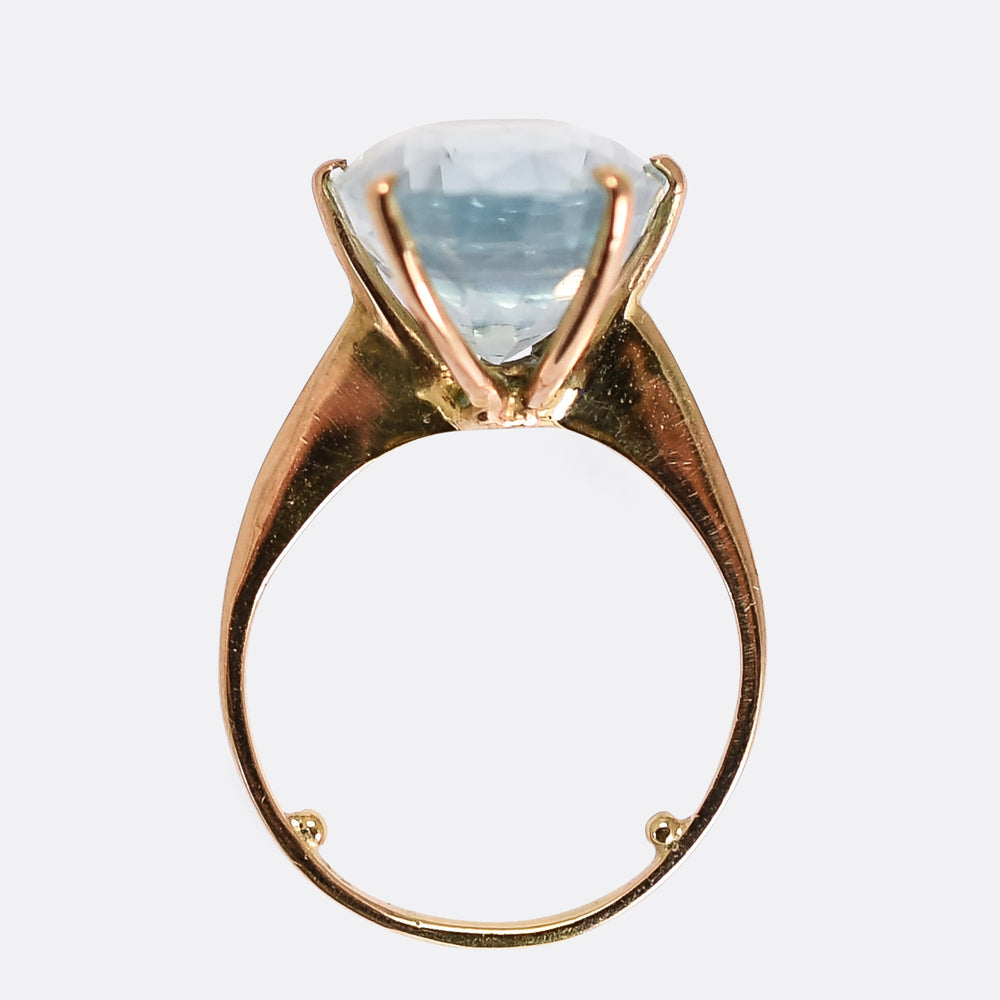 Edwardian Aquamarine Solitaire Ring