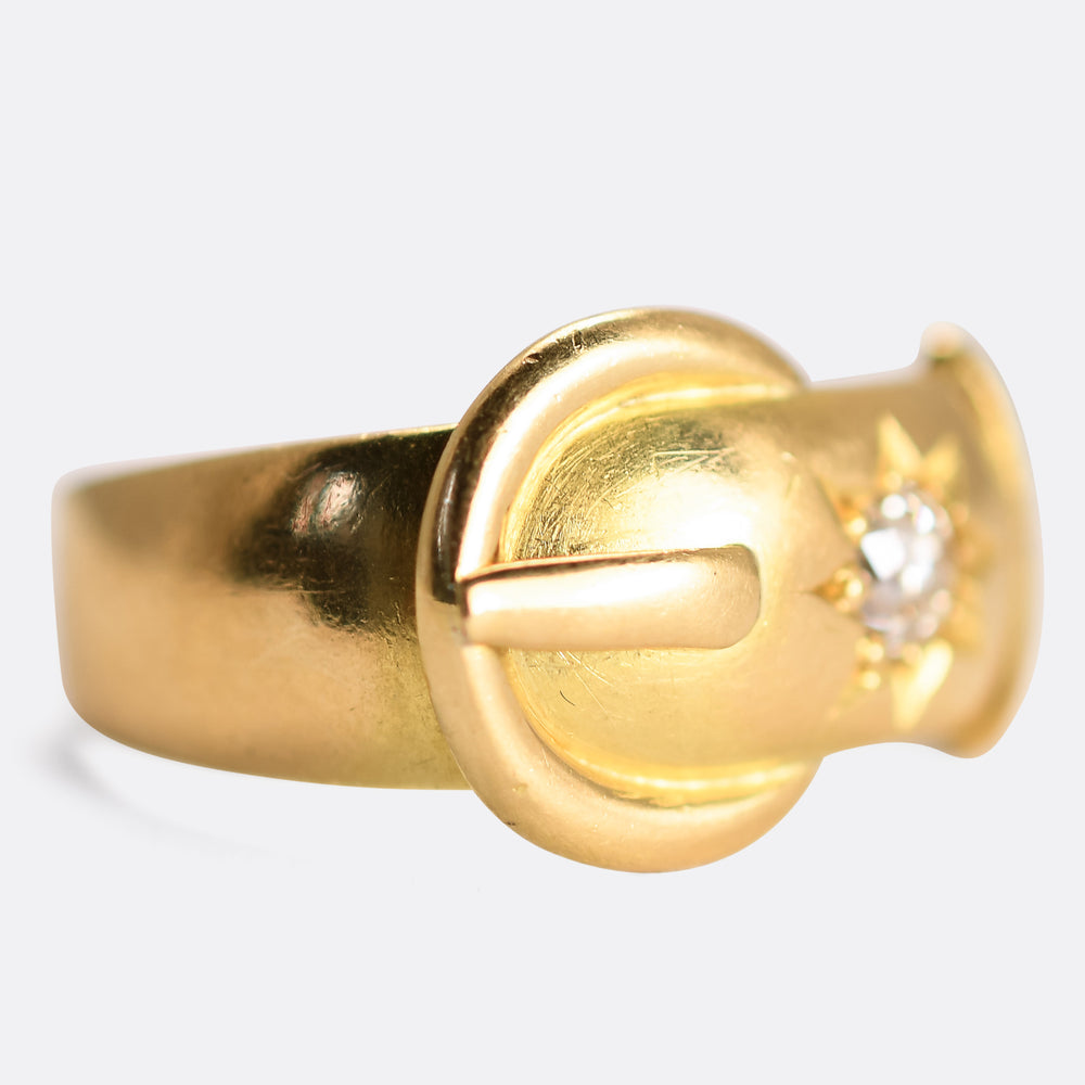 Edwardian Diamond Buckle Ring