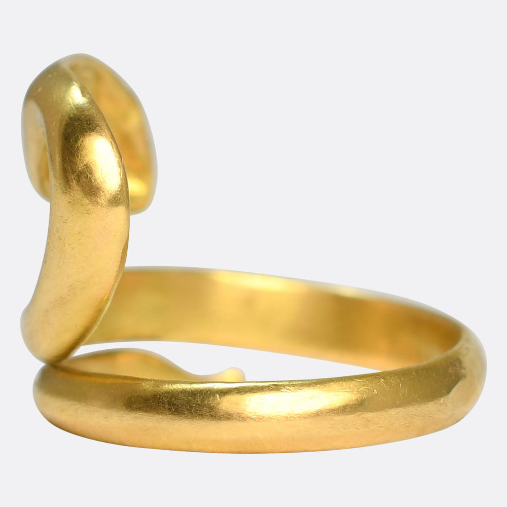 Edwardian Diamond Coiled Snake Ring