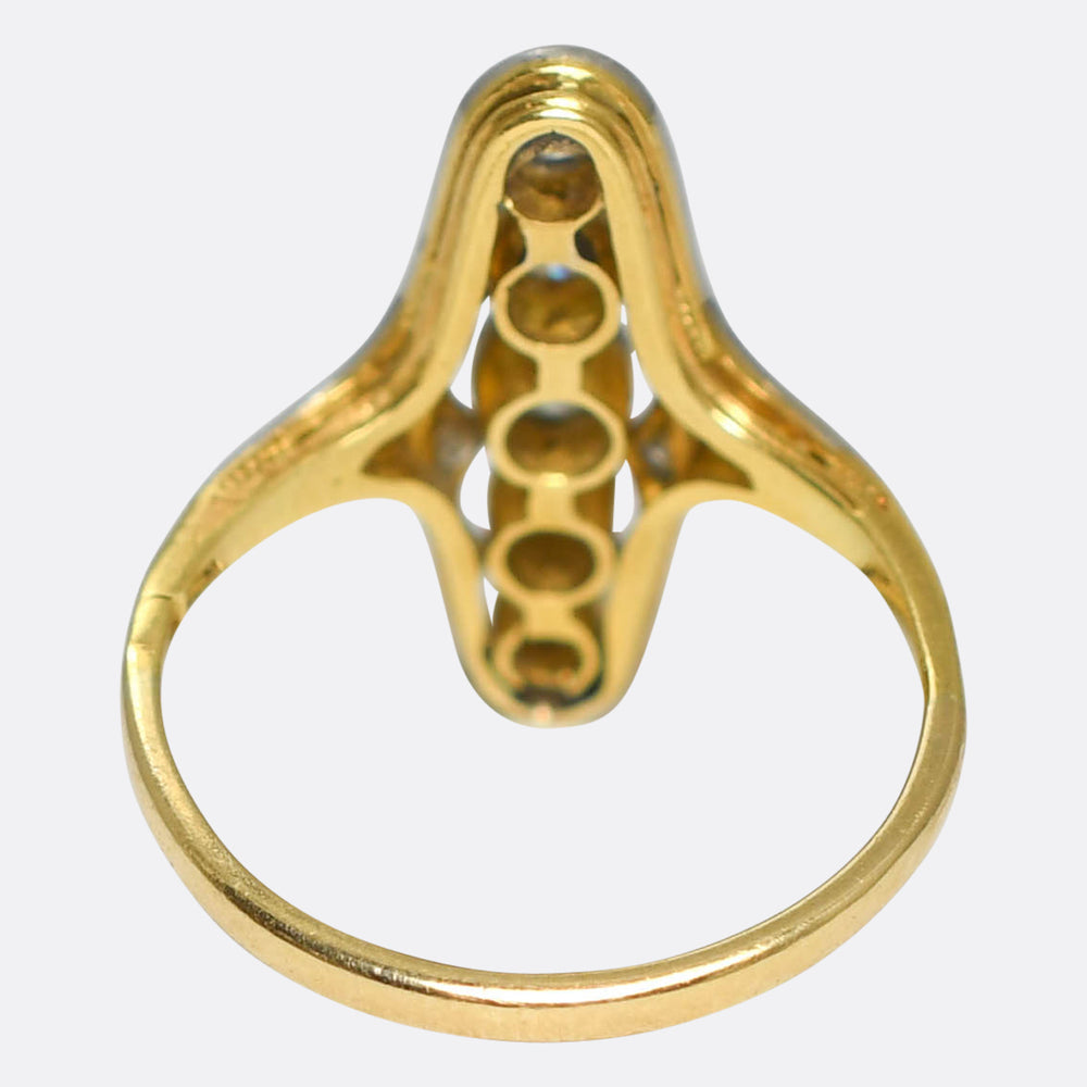 Edwardian Diamond Openwork Cluster Ring