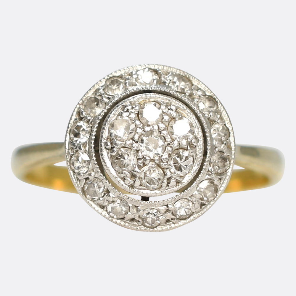Edwardian Diamond Target Ring