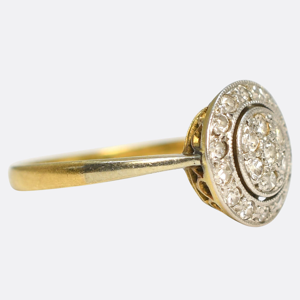 Edwardian Diamond Target Ring