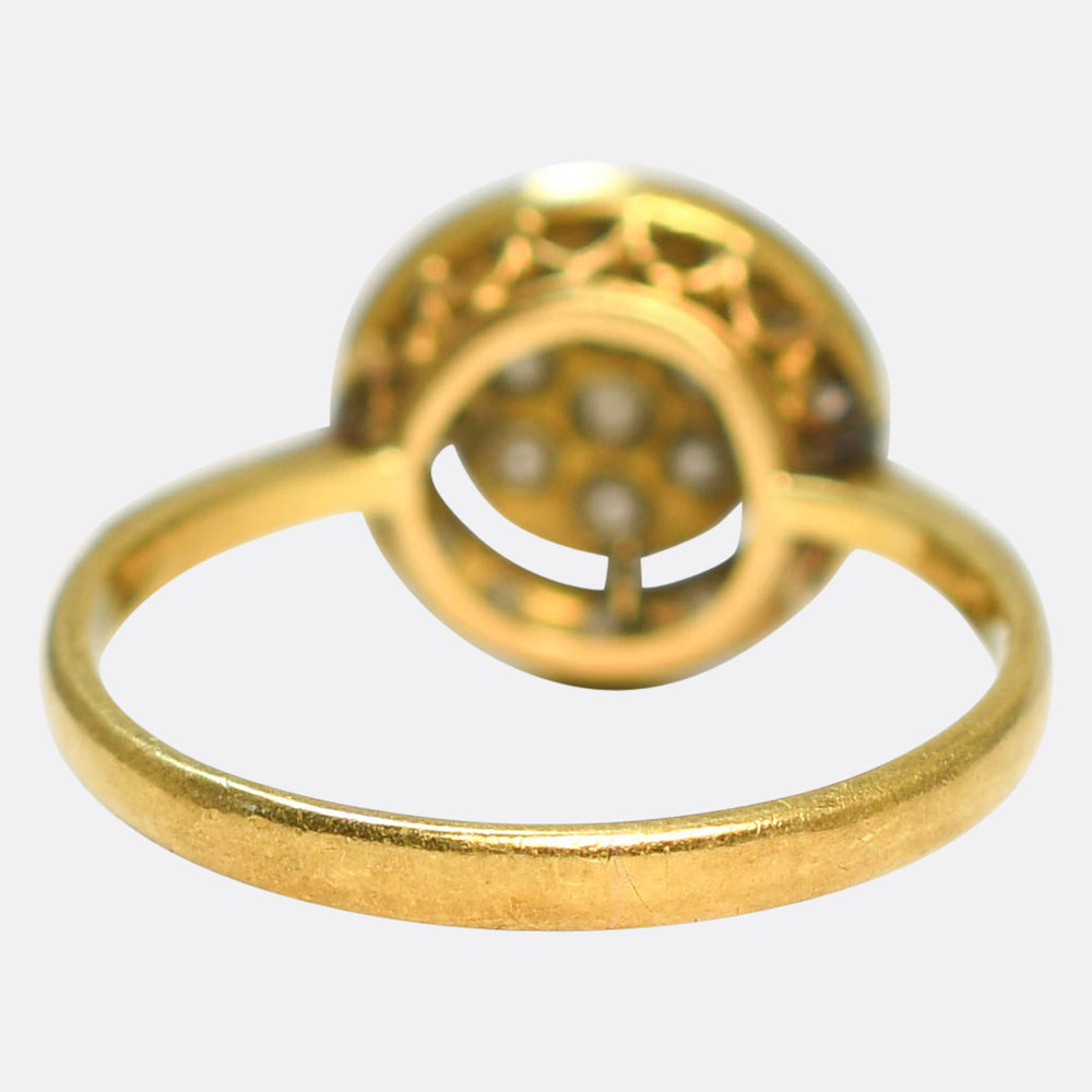 Edwardian Diamond Target Ring