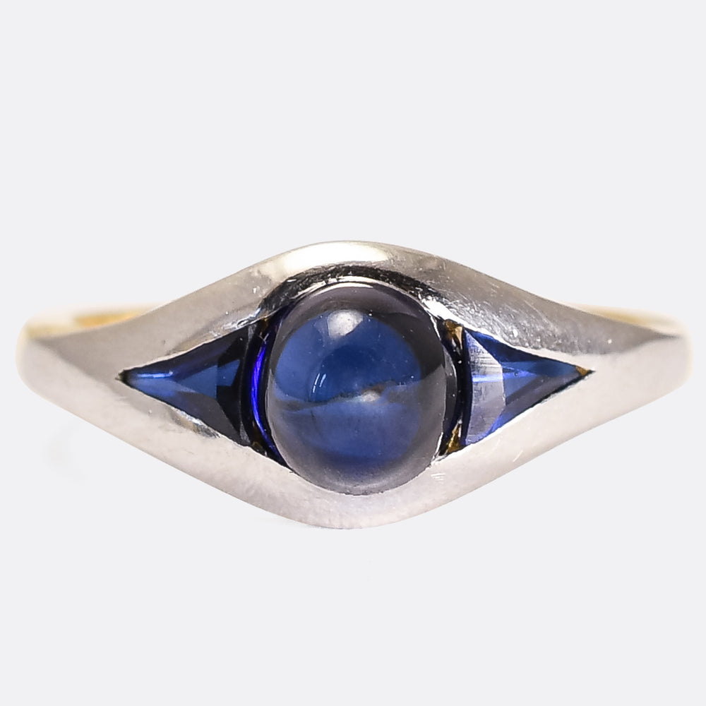Edwardian French Sapphire Sugarloaf Ring