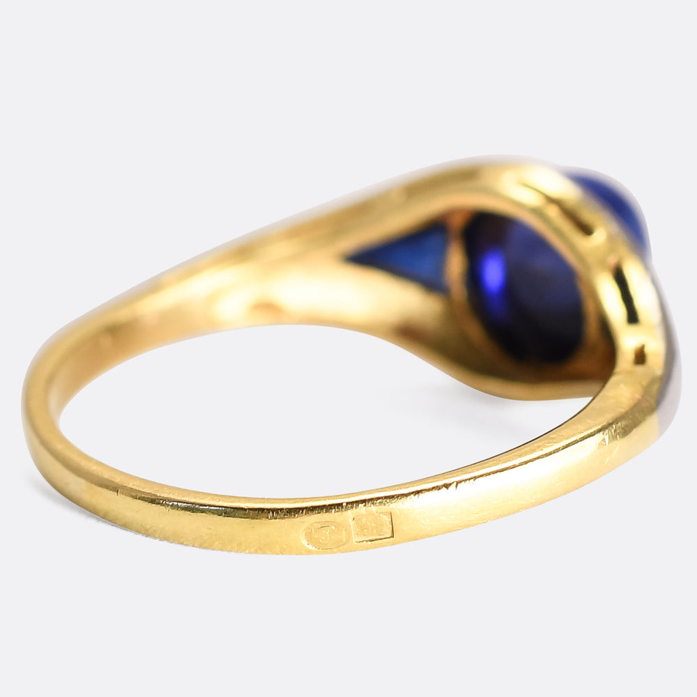 Edwardian French Sapphire Sugarloaf Ring