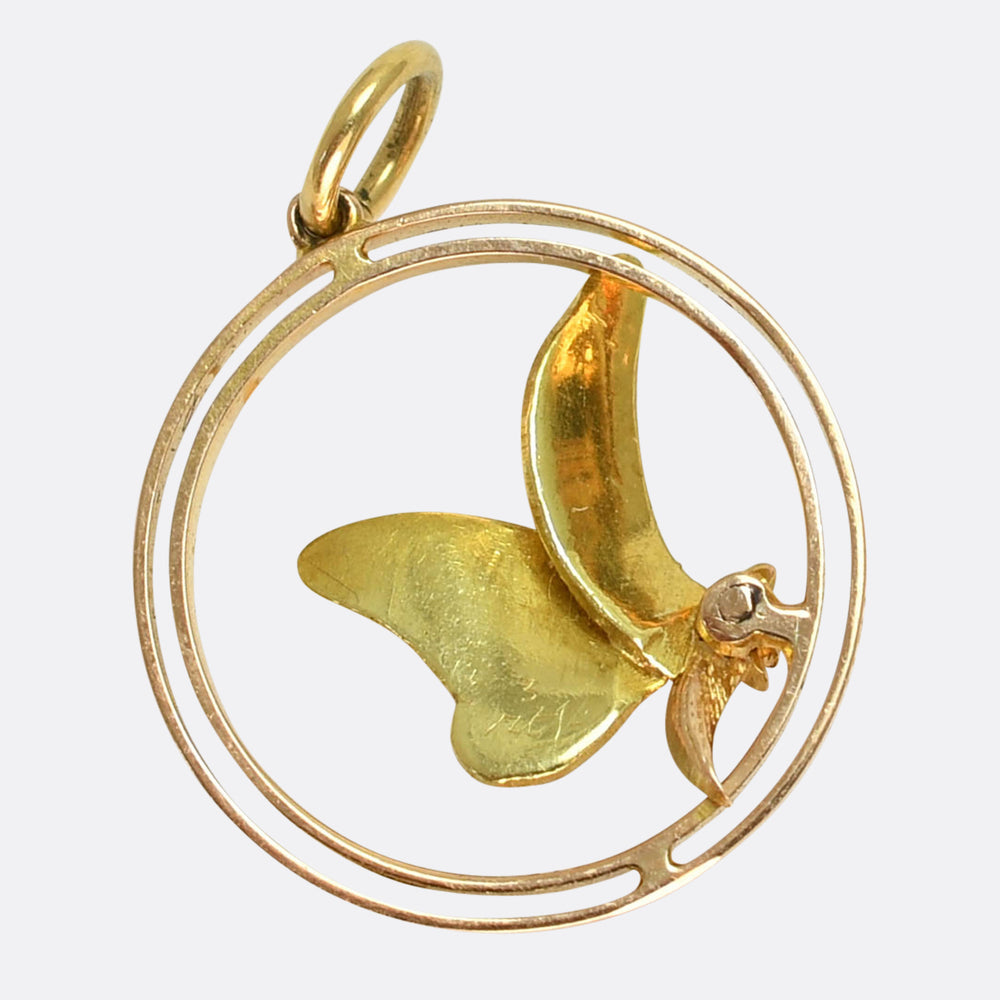 Edwardian Psyche Butterfly Halo Charm