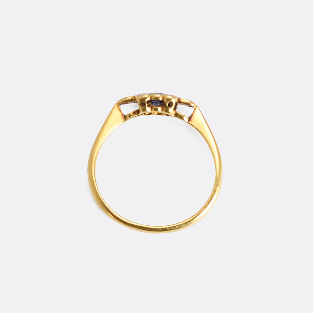 Edwardian Sapphire & Diamond Ring